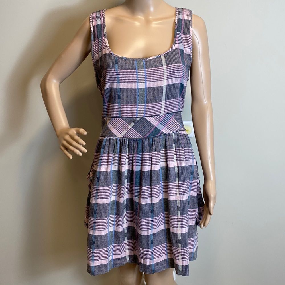 Miss Selfridge sleeveless cotton fit & flare mini dress size 16